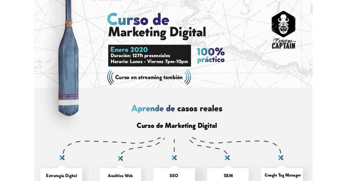 Curos de Marketing Digital - Presencial en Santiago - Excuse Me Captain - Campus Stellae