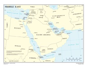 Mapa de Oriente Medio